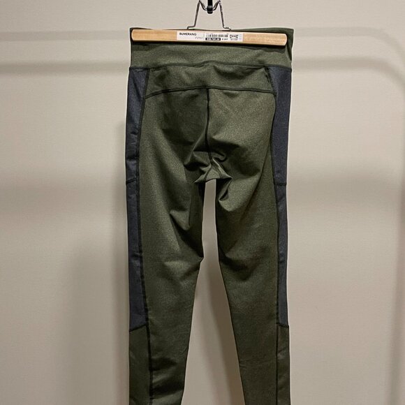 Adidas Dark Green Leggings with Grey Details - Size S - Picture 2 of 5